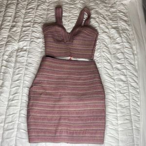 GUESS - Matching Bandage Skirt and Crop Top Set